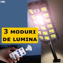 Lampa Solara Stradala COB Sau Gradina SIKS, Panou Solar, De Exterior, 544 LED COB, Lumina Neutra, Control Din Telecomanda, Cu... Lampa Solara Stradala COB Sau Gradina SIKS, Panou Solar, De Exterior, 544 LED COB, Lumina Neutra, Control Din Telecomanda, Cu...