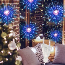 Instalatie De Craciun SIKS Tip 5 Focuri De Artificii Decorative, Interconectabila, 8 Moduri De Iluminare, Lungime 4m, Multicolor