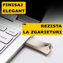 Stick Memorie USB 2.0 SIKS, Viteza Transfer 130 MB/s, Rezistent La Apa, Zgarieturi, Metalic, Capacitate 2 GB, Argintiu Stick Memorie USB 2.0 SIKS, Viteza Transfer 130 MB/s, Rezistent La Apa, Zgarieturi, Metalic, Capacitate 2 GB, Argintiu