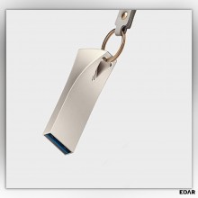 Stick Memorie EDAR, Portabil, USB 2.0, 2 GB, Rezistent la Zgarieturi, Apa, Metal, Agatatoare, Argintiu