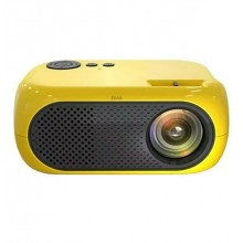 Videoproiector Portabil EDAR, Full HD 1080P, Distanta Maxima Proiectie 2.8 M, LED, Full Color, Porturi HDMI, USB, AV, Galben