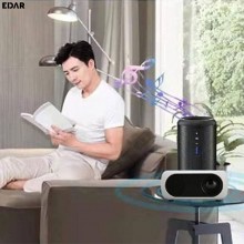 Videoproiector Portabil EDAR, Full HD 1080P, Distanta Maxima Proiectie 2.8 M, LED, Full Color, Porturi HDMI, USB, AV, Alb