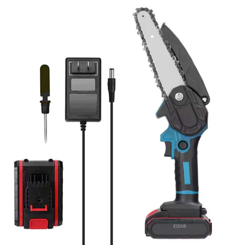Mini Fierastrau Electric Portabil EDAR, Lant Si Lama de 6 Inch, 2 Acumulatori Reincarcabili Inclusi 36 V, Pas 1/4, Albastru Mini Fierastrau Electric Portabil EDAR, Lant Si Lama de 6 Inch, 2 Acumulatori Reincarcabili Inclusi 36 V, Pas 1/4, Albastru