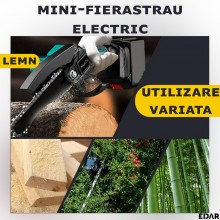 Mini Fierastrau Electric Portabil EDAR, Lant Si Lama de 6 Inch, 2 Acumulatori Reincarcabili Inclusi 36 V, Pas 1/4, Albastru Mini Fierastrau Electric Portabil EDAR, Lant Si Lama de 6 Inch, 2 Acumulatori Reincarcabili Inclusi 36 V, Pas 1/4, Albastru