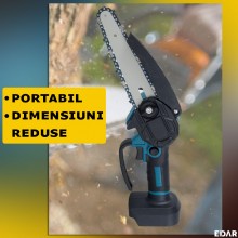 Mini Fierastrau Electric Portabil EDAR, Lant Si Lama de 6 Inch, 2 Acumulatori Reincarcabili Inclusi 36 V, Pas 1/4, Albastru Mini Fierastrau Electric Portabil EDAR, Lant Si Lama de 6 Inch, 2 Acumulatori Reincarcabili Inclusi 36 V, Pas 1/4, Albastru