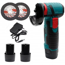 Polizor Unghiular Fara Fir EDAR Cu 2 Acumulatori 12V Reincarcabili Inclusi, Disc 76 MM, Design Compact Si Ergonomic, 19500 rp...