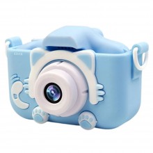Camera Foto/Video Digitala Pentru Copii EDAR, Carcasa Silicon Model Pisica, Jocuri Incluse, Slot Card Memorie, Rezolutie HD 1...