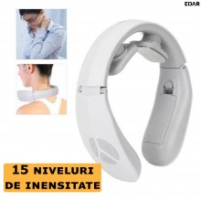 Aparat Inteligent De Masaj Cervical EDAR Cu Impuls Electromagnetic, Ajuta La Ameliorarea Durerilor De Gat Si Spate, 15 Nivelu...