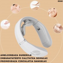 Aparat Inteligent De Masaj Cervical EDAR Cu Impuls Electromagnetic, Ajuta La Ameliorarea Durerilor De Gat Si Spate, 15 Nivelu...