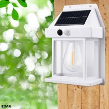 Lampa Solara EDAR de Perete, Pentru Exterior, Rezistenta la Apa, Senzor De Miscare, Incarcare Solara, 3 Moduri de Lumina, Put...