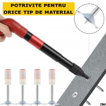 Set Cuie SIKS Tip Ciuperca Pentru Pistol, Cu Autopropulsare, 200 Bucati, 7.2 mm, Alb/Argintiu