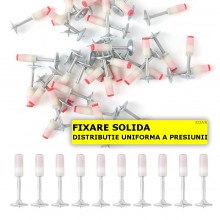 Set 200 x Cui Fixare EDAR, Autopropulsare, Pentru Pistol Manual, Model CIuperca, 7.2 mm, Alb/Argintiu