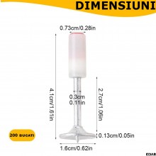 Set 200 x Cui Fixare EDAR, Autopropulsare, Pentru Pistol Manual, Model CIuperca, 7.2 mm, Alb/Argintiu