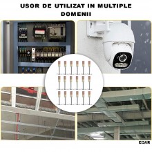 Set 200 x Cui Fixare EDAR, Autopropulsare, Pentru Pistol Manual, Model CIuperca, 7.2 mm, Alb/Argintiu