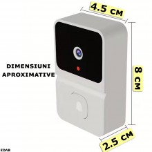 Sonerie Video Fara Fir EDAR, Reincarcabila, Camera HD, Wi-fi, Acces Aplicatie Telefon, Audio Bidirectional, Viziune Nocturna,... Sonerie Video Fara Fir EDAR, Reincarcabila, Camera HD, Wi-fi, Acces Aplicatie Telefon, Audio Bidirectional, Viziune Nocturna,...