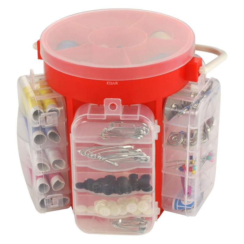 Trusa De Croitorie EDAR, Portabila, Cu 210 Accesorii, Ace Cusut, Ata, Nasturi, Cutii Organizare Detasabile, Maner Transport Trusa De Croitorie EDAR, Portabila, Cu 210 Accesorii, Ace Cusut, Ata, Nasturi, Cutii Organizare Detasabile, Maner Transport
