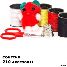 Trusa De Croitorie EDAR, Portabila, Cu 210 Accesorii, Ace Cusut, Ata, Nasturi, Cutii Organizare Detasabile, Maner Transport Trusa De Croitorie EDAR, Portabila, Cu 210 Accesorii, Ace Cusut, Ata, Nasturi, Cutii Organizare Detasabile, Maner Transport