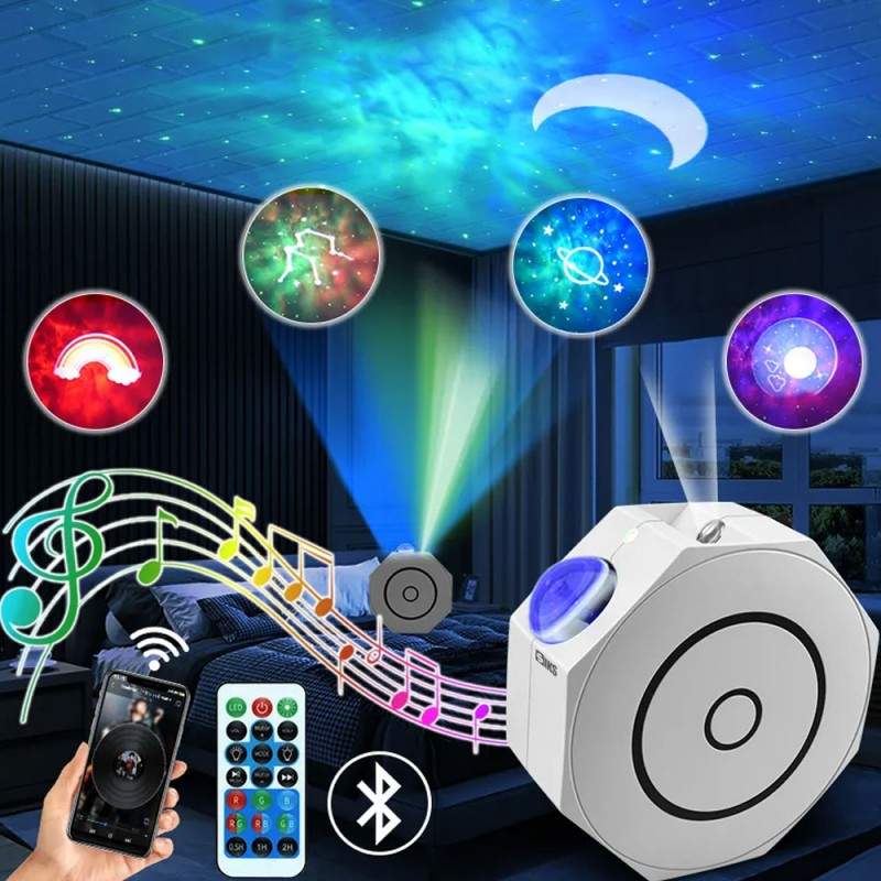 Proiector De Stele Si Planete Pentru Tavan Camera Cu Boxa Inclusa SIKS, Conectare Bluetooth, Lampa De Veghe Pentru Copii, Con... Proiector De Stele Si Planete Pentru Tavan Camera Cu Boxa Inclusa SIKS, Conectare Bluetooth, Lampa De Veghe Pentru Copii, Con...