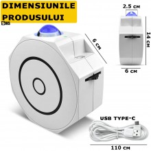 Proiector De Stele Si Planete Pentru Tavan Camera Cu Boxa Inclusa SIKS, Conectare Bluetooth, Lampa De Veghe Pentru Copii, Con... Proiector De Stele Si Planete Pentru Tavan Camera Cu Boxa Inclusa SIKS, Conectare Bluetooth, Lampa De Veghe Pentru Copii, Con...