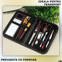 Trusa De Calatorie SIKS, Trusa Manichiura Si Pensule Machiaj, 13 Piese, Portabil, Husa Calatorie, Negru Trusa De Calatorie SIKS, Trusa Manichiura Si Pensule Machiaj, 13 Piese, Portabil, Husa Calatorie, Negru