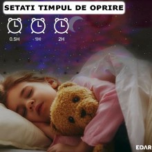Proiector De Stele Si Galaxii Pentru Camera EDAR, Aurora Boreala, Functie De Boxa Bluetooth, Joc De Lumini Nebula Si Stele, T... Proiector De Stele Si Galaxii Pentru Camera EDAR, Aurora Boreala, Functie De Boxa Bluetooth, Joc De Lumini Nebula Si Stele, T...