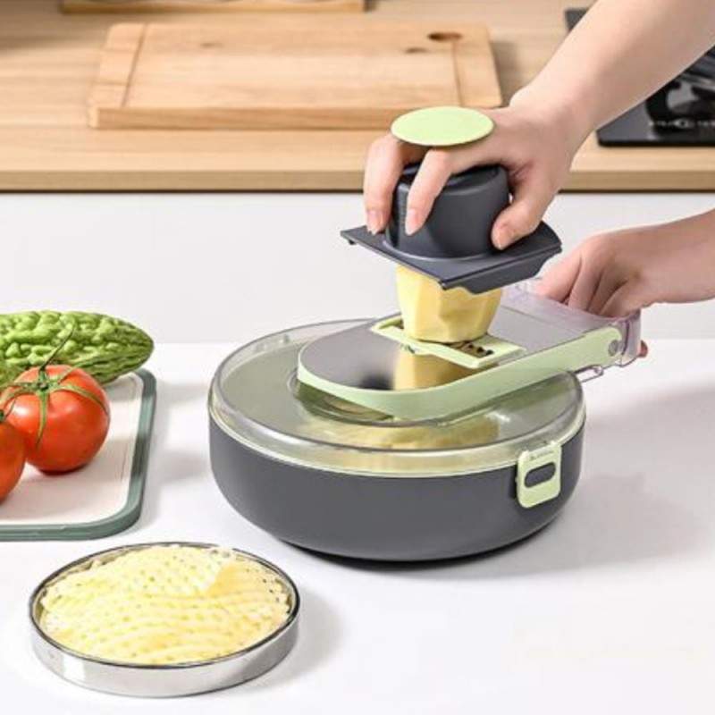 Feliator De Legume Si Fructe 9 In 1 SIKS, Multifunctional, Pentru Ceapa, Rosii, Cartofi, Tocator De Alimente Cu Tava De Scurg... Feliator De Legume Si Fructe 9 In 1 SIKS, Multifunctional, Pentru Ceapa, Rosii, Cartofi, Tocator De Alimente Cu Tava De Scurg...