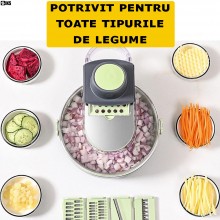 Feliator De Legume Si Fructe 9 In 1 SIKS, Multifunctional, Pentru Ceapa, Rosii, Cartofi, Tocator De Alimente Cu Tava De Scurg... Feliator De Legume Si Fructe 9 In 1 SIKS, Multifunctional, Pentru Ceapa, Rosii, Cartofi, Tocator De Alimente Cu Tava De Scurg...