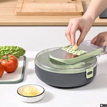 Feliator De Legume Si Fructe 9 In 1 SIKS, Multifunctional, Pentru Ceapa, Rosii, Cartofi, Tocator De Alimente Cu Tava De Scurg...
