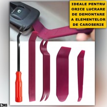 Kit 5 Piese SIKS Pentru Demontare Plastice Interior Auto, Desfacere / Dezasamblare Panouri Si Cleme, Leviere Plastic, Rosu Kit 5 Piese SIKS Pentru Demontare Plastice Interior Auto, Desfacere / Dezasamblare Panouri Si Cleme, Leviere Plastic, Rosu