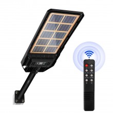 Lampa Solara Stradala Sau Gradina Slim SIKS 200W Cu Panou Solar Monocristalin, De Exterior, 219 LED Tehnologie COS, 2240LM, 1...