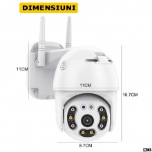 Camera De Supraveghere Video WIFI SIKS, 5 MP, Exterior/Interior IP66, Voce, Alarma, 4X Zoom, Rotire, Leduri Lumina, Comunicar...
