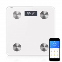 Cantar Electronic Inteligent De Baie SIKS Ecran De Sticla Securizata, Suporta Maxim 180 Kg, Electronic Cu Aplicatie Smart, Co...