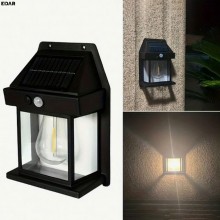 Lampa Solara EDAR de Perete, Pentru Exterior, Rezistenta la Apa, Senzor De Miscare, Incarcare Solara, 3 Moduri de Lumina, Put...