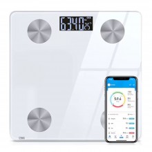 Cantar Inteligent Corporal EDAR, Conexiune Bluetooth, Smart, Electronic, Aplicatie Telefon, Afisaj Digital Iluminat, Sticla, ...