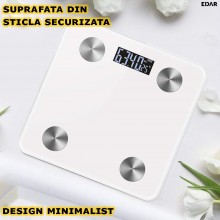 Cantar Inteligent Corporal EDAR, Conexiune Bluetooth, Smart, Electronic, Aplicatie Telefon, Afisaj Digital Iluminat, Sticla, ... Cantar Inteligent Corporal EDAR, Conexiune Bluetooth, Smart, Electronic, Aplicatie Telefon, Afisaj Digital Iluminat, Sticla, ...