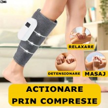 Aparat De Masaj SIKS Pentru Picioare, Cu Incalzire Si Functie De Compresie Cu Aer, 6 Trepte De Intensitate, 2 Niveluri De Tem...