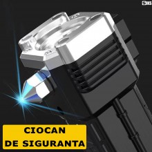 Lanterna LED SIKS, Echipata Cu Ciocan De Siguranta Si Cutter, Magnetica, Incarcare USB, Acumulator, 300 lm, Rezistenta La Umi...