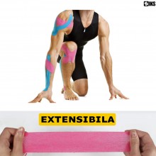 Banda Kinesiologica SIKS Pentru Suportul Muschilor, Pentru Sportivi Si Atleti, Roz Banda Kinesiologica SIKS Pentru Suportul Muschilor, Pentru Sportivi Si Atleti, Roz