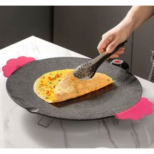 Gratar Electric Coreean SIKS Cu Plita Japoneza, Cu Acoperire Antiaderenta, 27.5 cm, 220 V, Gatire fara Ulei, Aluminiu, Negru/...