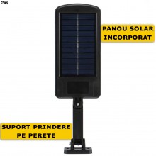 Lampa Solara De Exterior SIKS, Cu Panou Solar, 120 Led, Pentru Gradina, Alee, Intrare Casa, Lampa Cu Leduri Cob, Lumina Neutr...