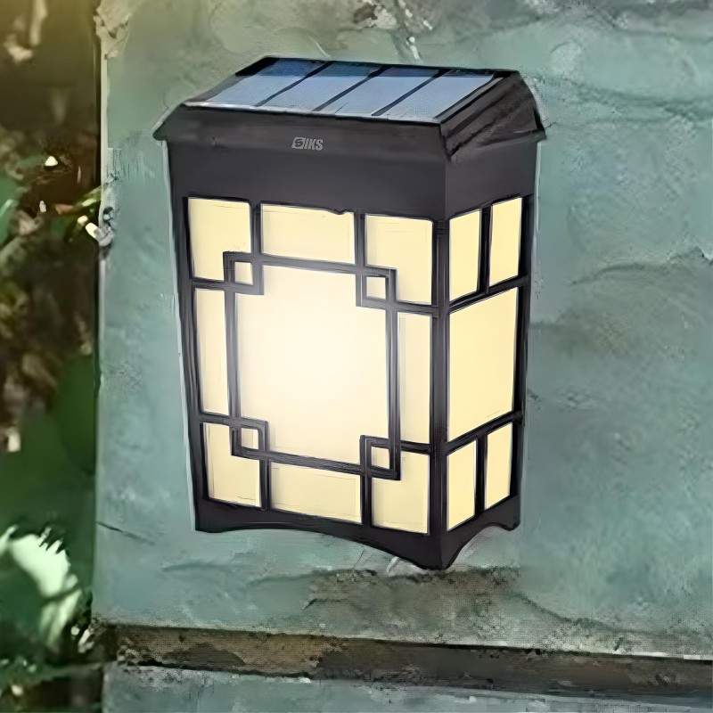 Lampa Solara Decorativa SIKS De Exterior, Pentru Perete, Gard, Led Multicolor, 7 Moduri De Iluminare, Rezistenta La Apa IP54,...