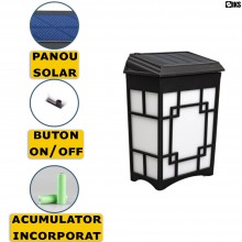 Lampa Solara Decorativa SIKS De Exterior, Pentru Perete, Gard, Led Multicolor, 7 Moduri De Iluminare, Rezistenta La Apa IP54,...