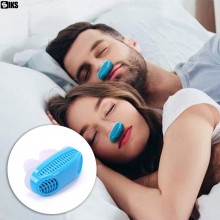 Dispozitiv Nazal Antisforait 2 in 1 SIKS, Purifica Aerul, Din Silicon Moale, Reutilizabil, Marime Universala, Albastru