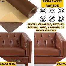 Folie Din Piele Ecologica SIKS, Autoadeziva, Pentru Reparatie Canapea, Fotolii, Scaune, Interior Autoturism, Dimensiune 75 x ...