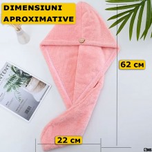 Prosop De Baie Tip Turban SIKS, Din Microfriba, Pentru Uscarea Parului, Usor De Folosit, Prevazut Cu Nasture Pentru O Fixare ... Prosop De Baie Tip Turban SIKS, Din Microfriba, Pentru Uscarea Parului, Usor De Folosit, Prevazut Cu Nasture Pentru O Fixare ...