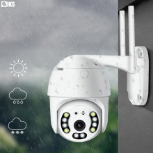 Camera De Supraveghere Video WIFI SIKS, 8 MP, Exterior/Interior IP66, Voce, Alarma, 4 X Zoom, Rotire, Leduri Lumina, Comunica...