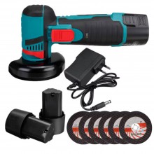 Mini Flex Electric Portabil SIKS Cu Acumulator, Polizor Unghiular Cu Disc 76 MM, Design Compact, Autonomie Mare, 750W, 2 Acum...