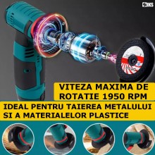 Mini Flex Electric Portabil SIKS Cu Acumulator, Polizor Unghiular Cu Disc 76 MM, Design Compact, Autonomie Mare, 750W, 2 Acum... Mini Flex Electric Portabil SIKS Cu Acumulator, Polizor Unghiular Cu Disc 76 MM, Design Compact, Autonomie Mare, 750W, 2 Acum...