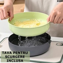 Feliator Multifunctional EDAR De Legume Si Fructe 9 In 1, Tocator Manual Cu Functii de Taiere, Feliere, Radere, Lame Intersch...