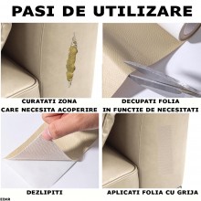 Folie Autoadeziva EDAR Pentru Reparat Si Reconditionat Canapea, Fotoliu, Scaune Auto, Piele Ecologica, Rezistenta La Uzura, I...